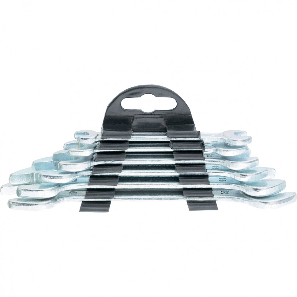 Набор ключей рожковых, 6-17 мм, 6 шт., хромированные// Sparta