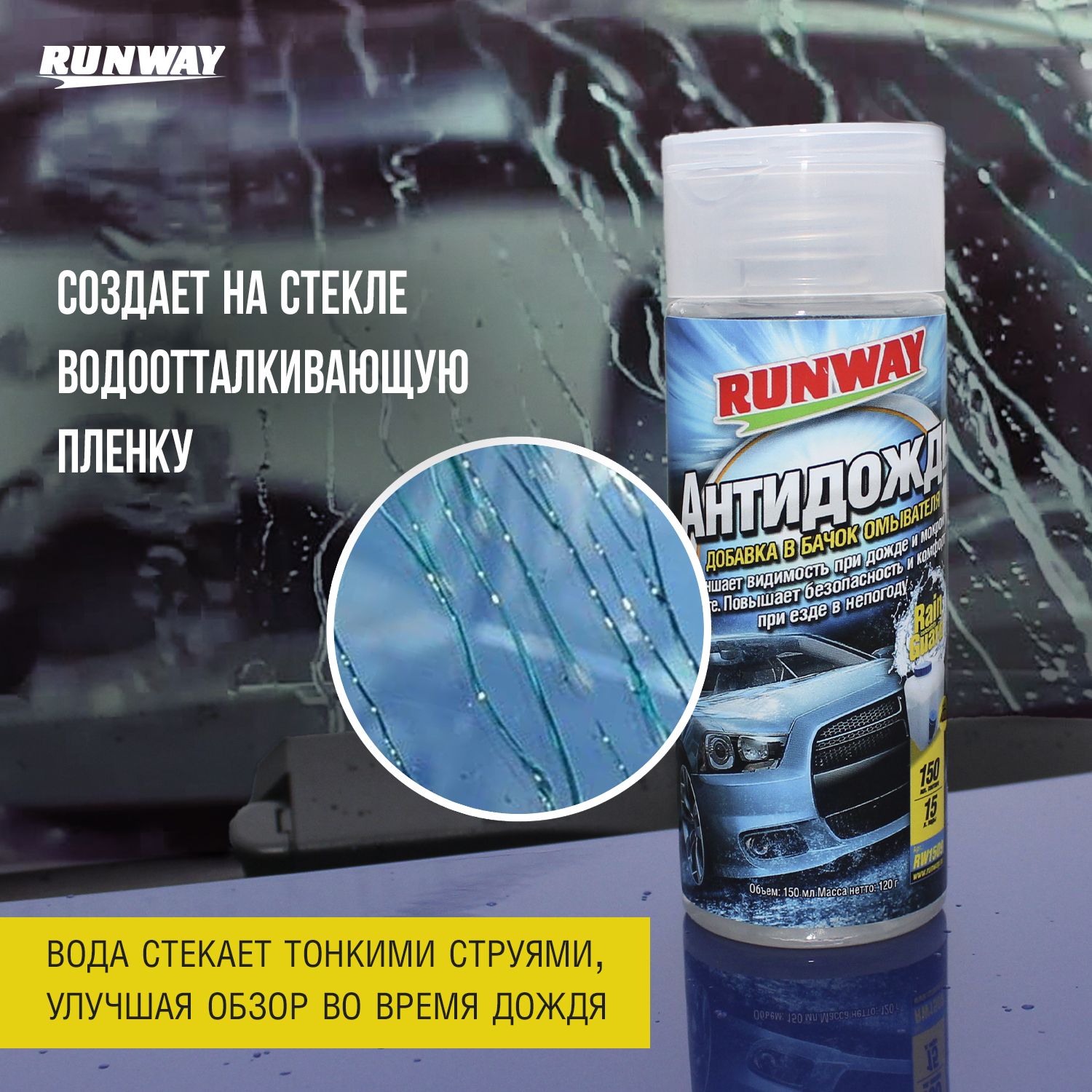 RW1509 Антидождь (добавка в бачок омывателя) 150мл С