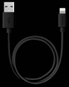 Дата-кабель USB - 8-pin для Apple, 2м, черный, Deppa 72224