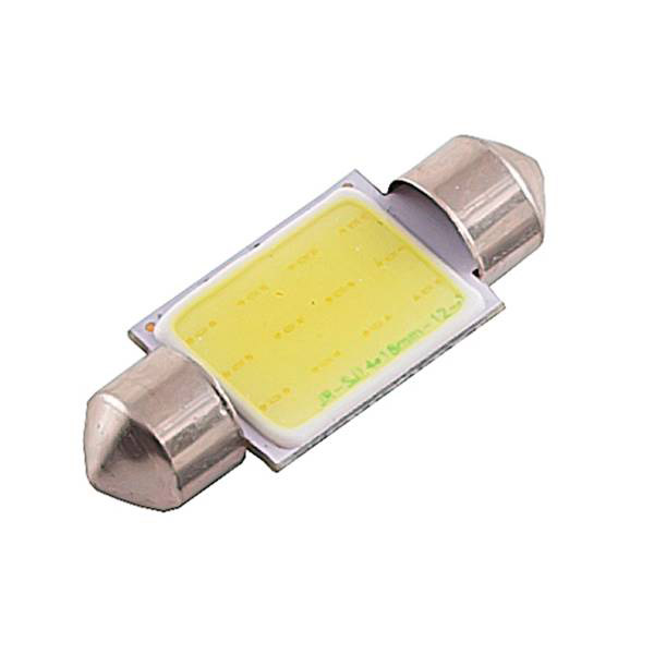 Автолампа диод T11(C5W) 12V 6W 1 COB диод 1-конт 36мм Белая SKYWAY Салон, номер