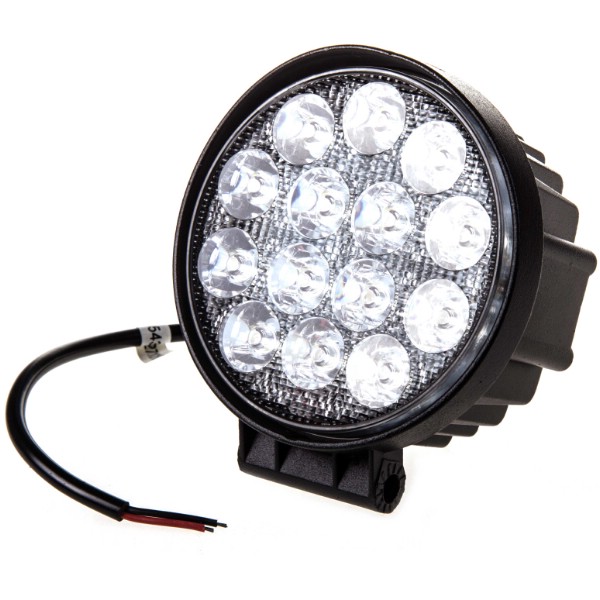 Фара светодиодная OFF ROAD 115 мм диаметр круглая 12V/24V 42W 6000К SKYWAY 14 диодов Дальний свет