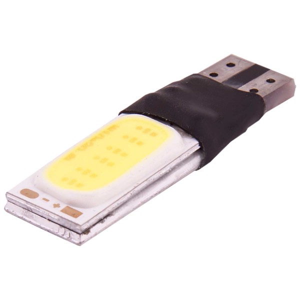 Автолампа диод T10B-COB(W5W) 12V 1 диод без цоколя 1-конт Белая  SKYWAY