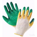 Перчатки х/б с двойным латексн. покр.