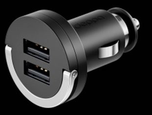 АЗУ 2 USB 2.1А, черный, Ultra, Deppa 11204
