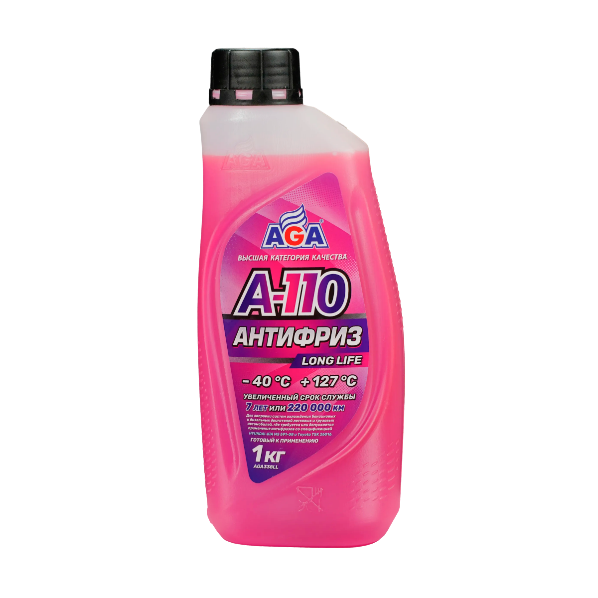 AGA338LL Антифриз розовый,  -40С, 1кг A-110