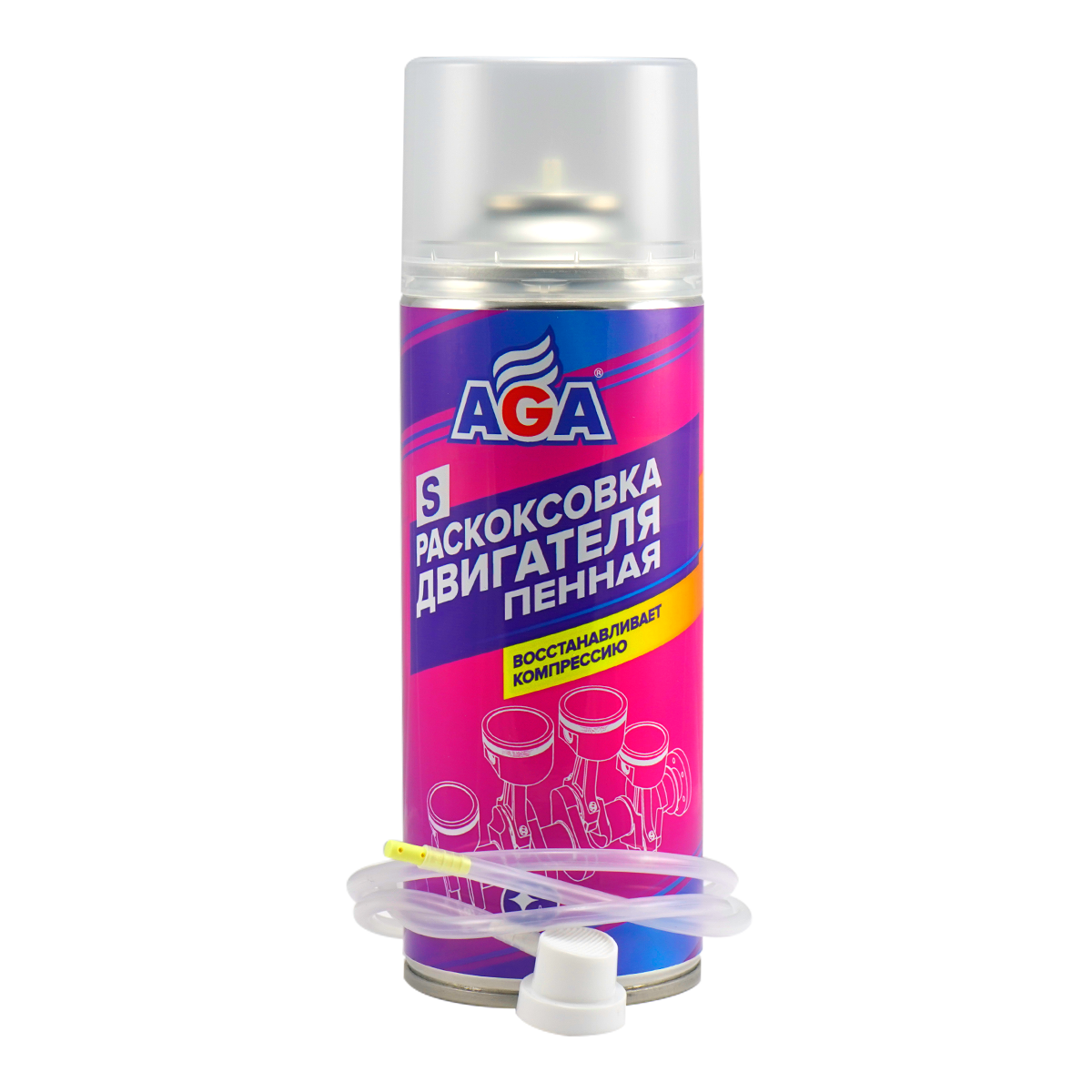 AGA860S Раскоксовка двигателя пенная  520 мл