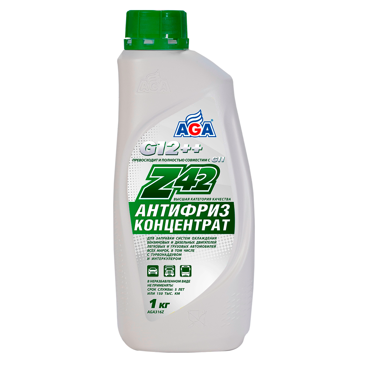 AGA316Z Антифриз Z42. Концентрат. Зеленый 1кг
