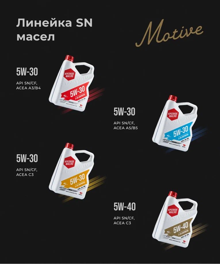 ВМПАВТО 5w40 SN/CF С3  4л синт масло моторное 9227