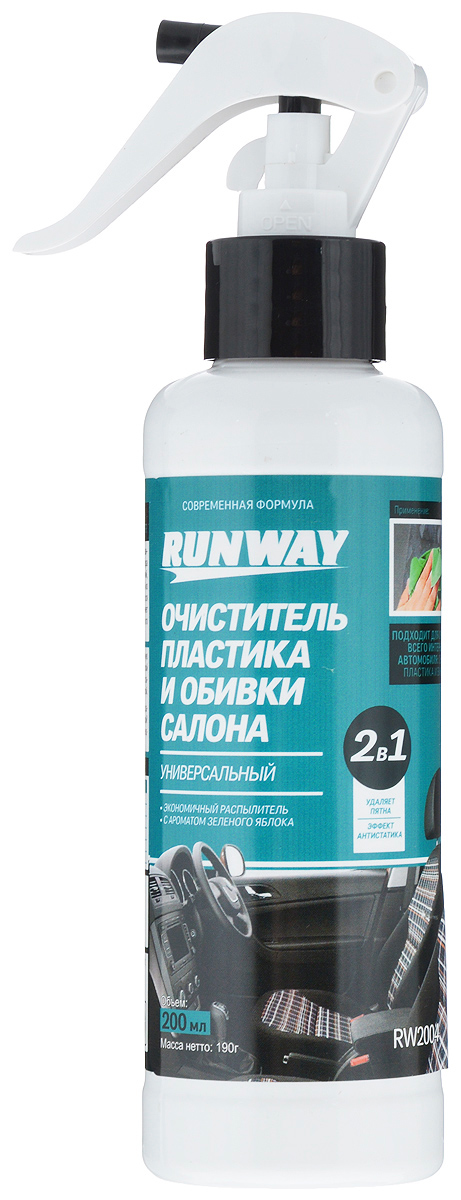 RW2004 Очиститель пластика и обивки салона универсальный 2 в 1 200мл