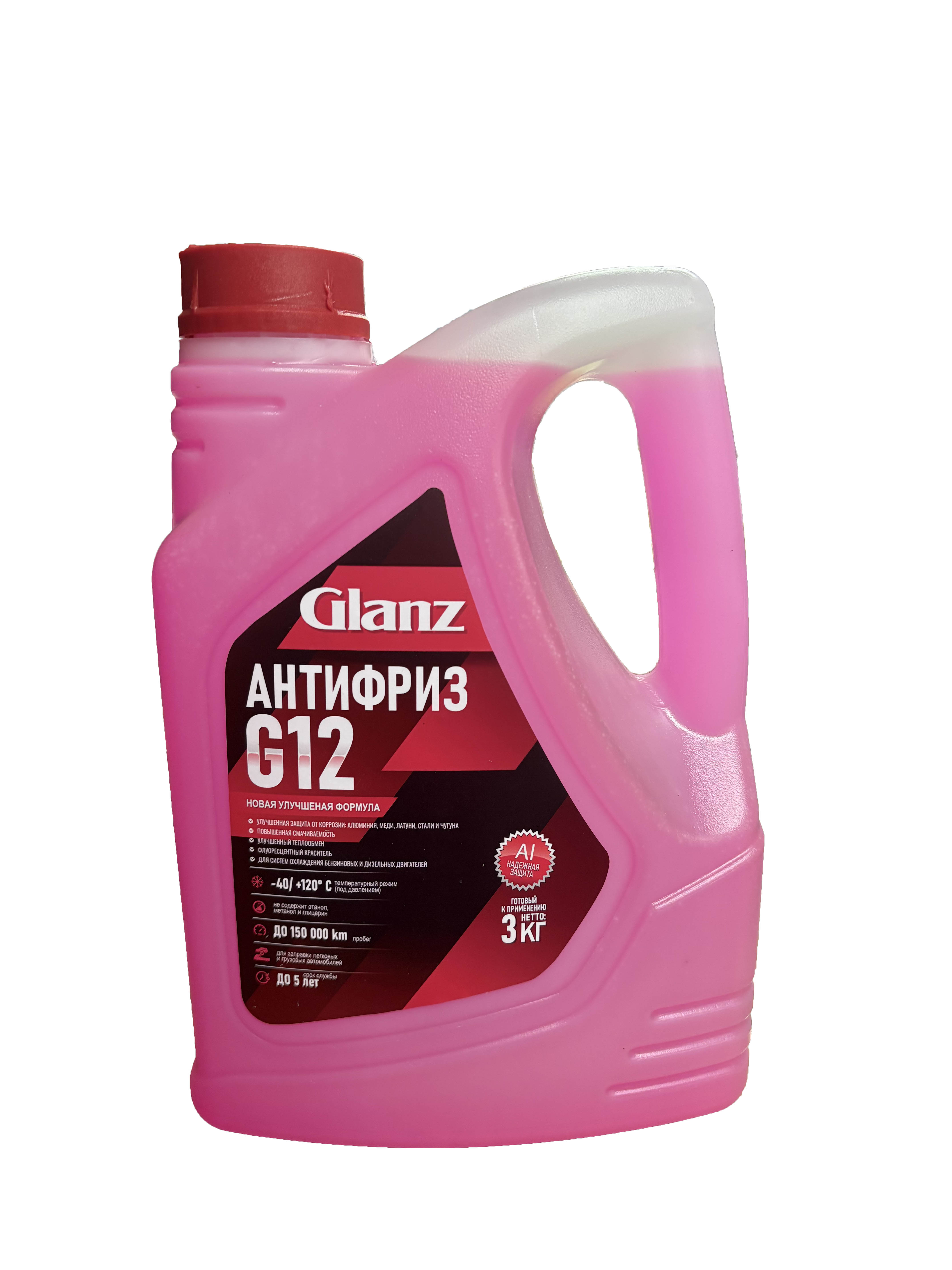 Glanz Антифриз G12 (красный) 3 кг